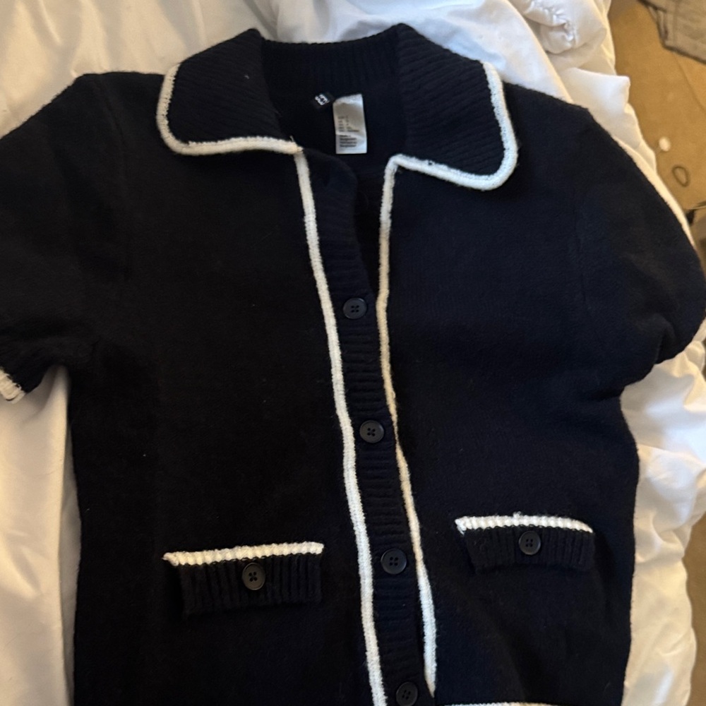 Divided Black and White Women's Sweater